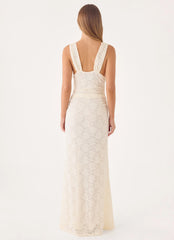 Aarin Lace Maxi Dress - Cream