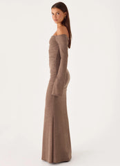 Hollywood Action Maxi Dress - Taupe
