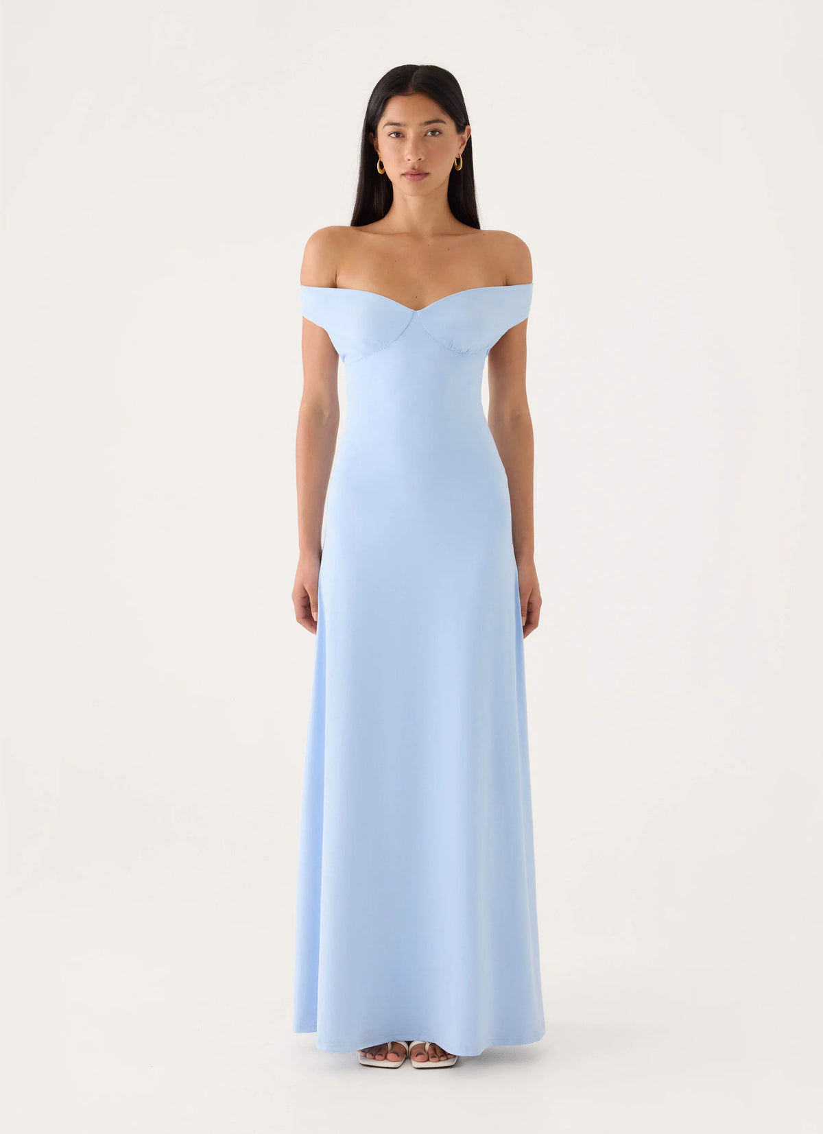 Diranda Off Shoulder Maxi Dress - Blue
