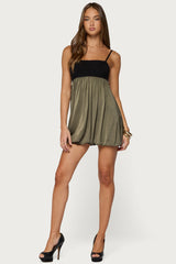 Jonna Contrast Bubble Mini Dress