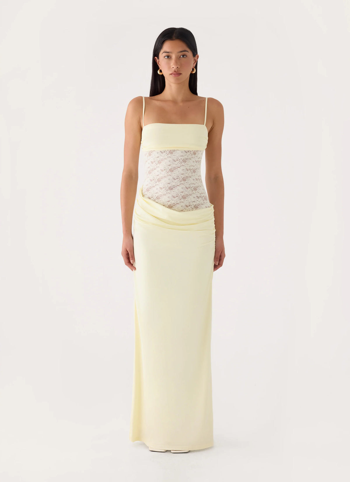 Emesy Lace Maxi Dress - Yellow