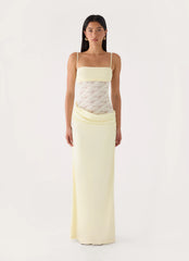 Emesy Lace Maxi Dress - Yellow