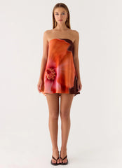 Marcita Mini Dress - Chocolate Blossom