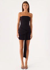 Jiliana Strapless Mini Dress - Black