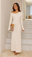Soulina Knit Maxi Dress - Cream
