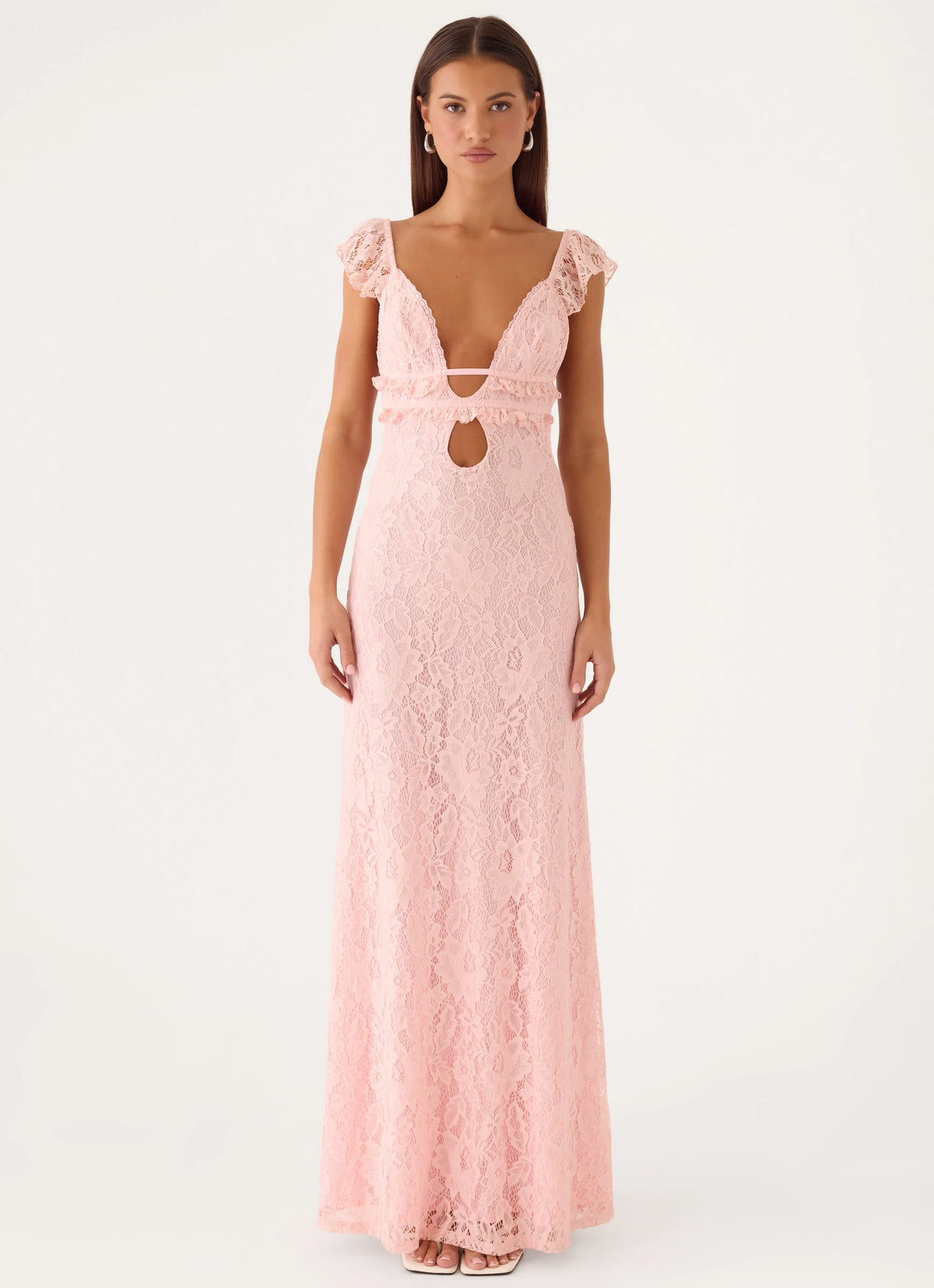 Giulia Lace Maxi Dress - Pink