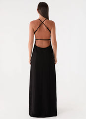 Russian Roulette Maxi Dress - Black