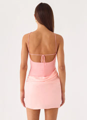 Keanu Cupro Mini Dress - Pink