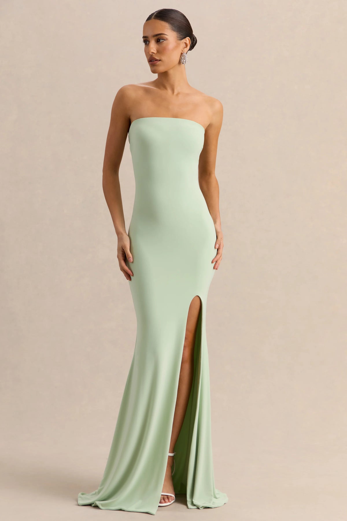 Melva | Mint Bandeau Maxi Dress