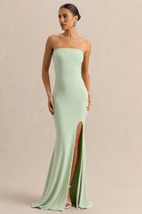 Melva | Mint Bandeau Maxi Dress