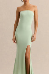 Melva | Mint Bandeau Maxi Dress