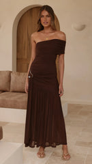 Dalia Maxi Dress - Chocolate