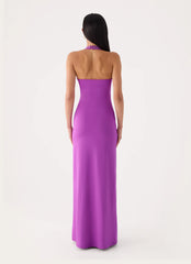 Yamila Beaded Strap Maxi Dress - Purple