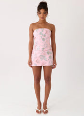 Solaire Low Rise Mini Skirt - Pink