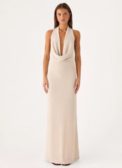 Worst Behaviour Knit Maxi Dress - Ivory
