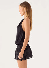 Parade Halter Mini Dress - Black