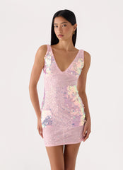 Maral Sequin Mini Dress - Pink