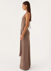 Talk To You Maxi Dress - Taupe