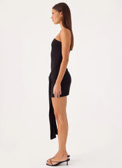 Jiliana Strapless Mini Dress - Black