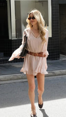 Leera Mini Dress - Nude