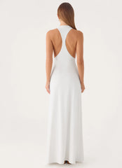 Elliah Cut Out Back Maxi Dress - White