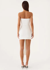 Jiliana Strapless Mini Dress - White