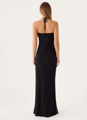 Anouk Halter Maxi Dress - Black