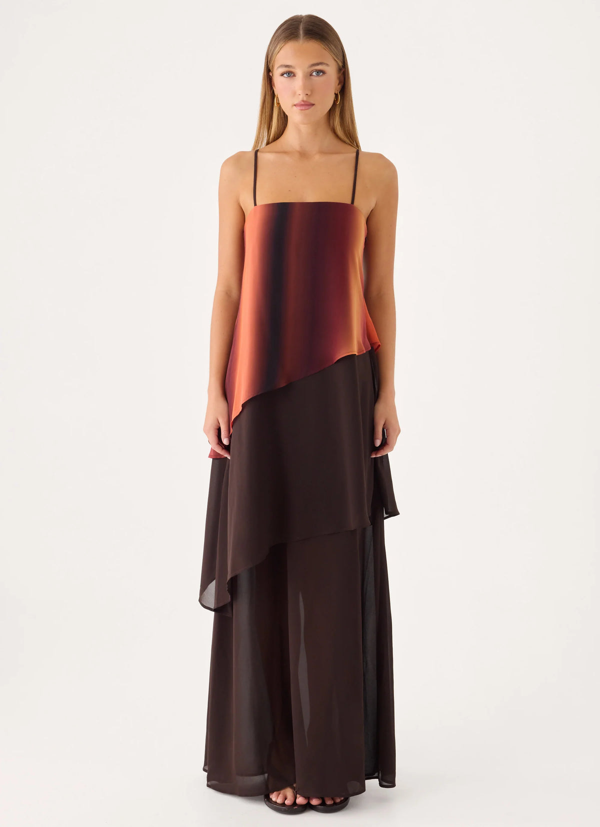 Ruesella Maxi Dress - Brown