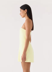 Marta Strapless Mini Dress - Yellow