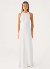 Elliah Cut Out Back Maxi Dress - White