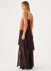 Ruesella Maxi Dress - Brown
