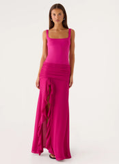 Satellite Maxi Dress - Deep Red