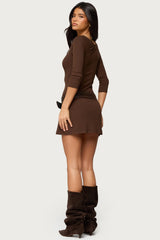 Jadey Boat Neck Mini Dress