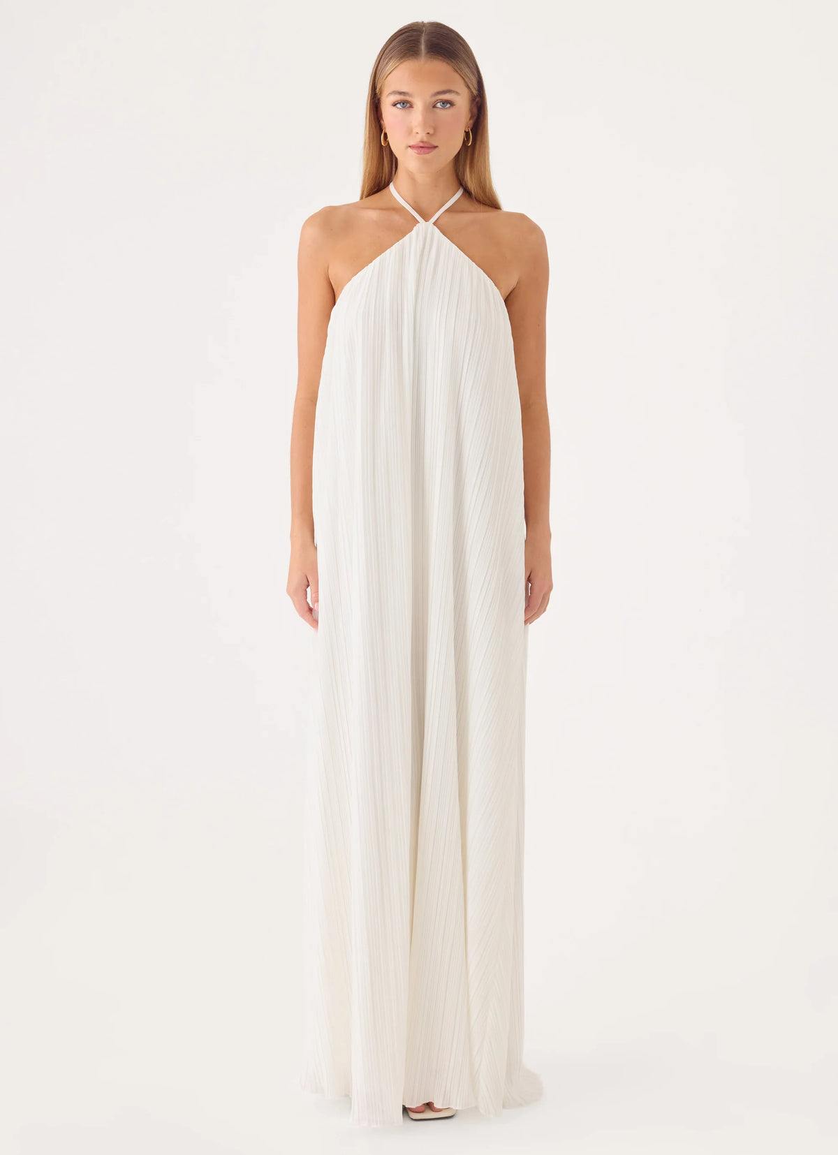 Danni Halter Maxi Dress - White